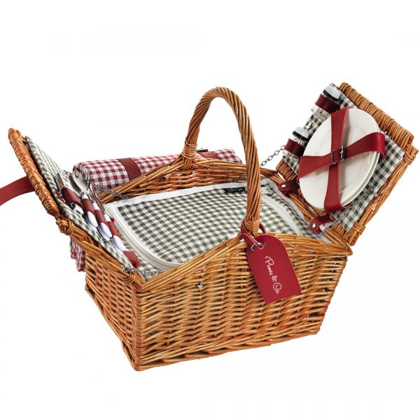 2 Kişilik Pötikare Desenli Piknik Sepeti (NZ-16)
