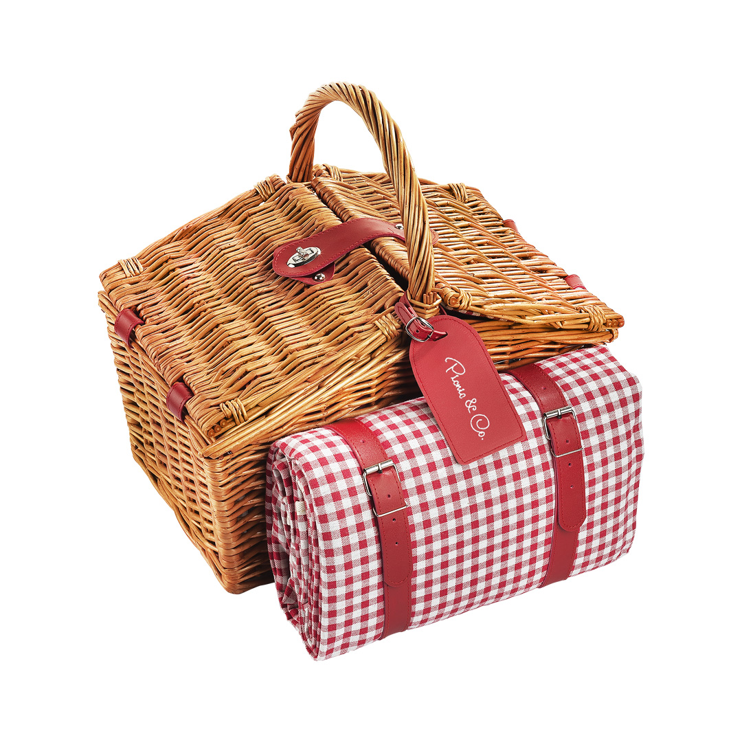2 Kişilik Pötikare Desenli Piknik Sepeti (NZ-16) - Görsel 2
