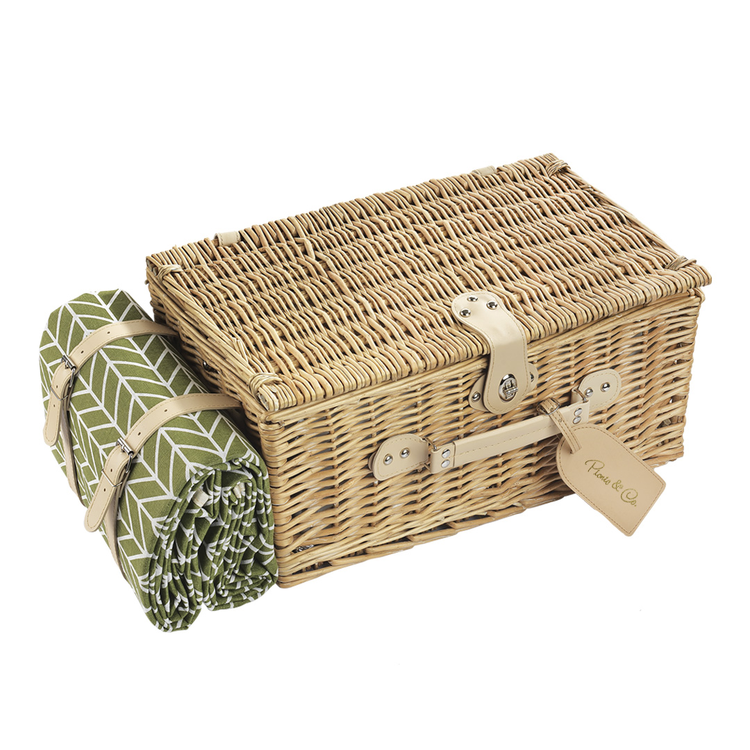 4 Kişilik Zigzag Desenli Piknik Sepeti (NZ-28) - Görsel 2