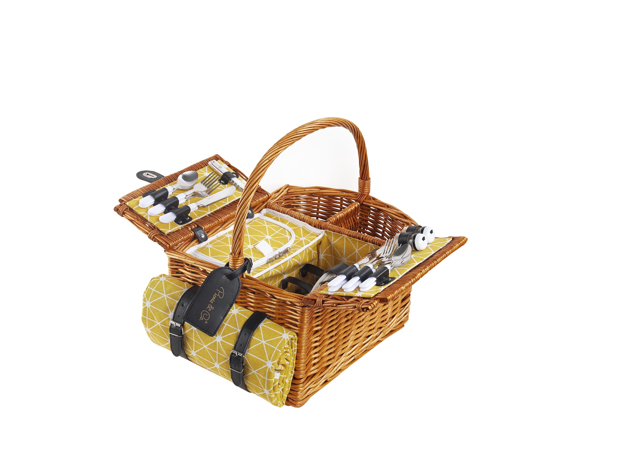 4 kişilik Yıldız Desenli Piknik Sepeti (NZ-12)